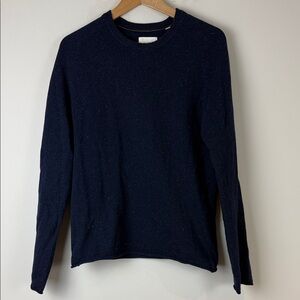Billy Reid Men's Speckled Navy Sweater Size Small